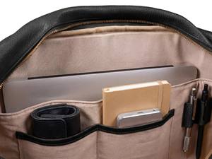 Sacoche pour ordinateur portable en cuir véritable noir, légère, pour homme, 15 pouces, sac messager d'affaires, bandoulière, vintage - Product Image 5