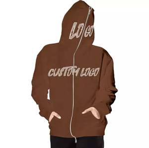 เสื้อฮู้ดผ้าฝ้าย100% มีฮู้ดของผู้ชายเสื้อมีฮู้ดซักกรดสไตล์วินเทจเสื้อมีฮู้ดโอเวอร์ไซส์ผ้าคอตตอนปรับแต่งได้ - Product Image 2