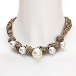 Glass <b>Beads</b> and Cotton Luxury Handmade Resin Short Fancy <b>Necklace</b> Fancy Orange <b>Chunky</b> <b>Bead</b> <b>Necklace</b> Wedding Gift X Mas - Product Image 4