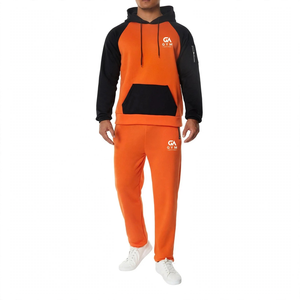 Conjunto Deportivo para Hombre GYM Active, Traje para Correr de Color Sólido con Logotipo Personalizado, Corte Regular, Ropa de Calle para Invierno, 100% Algodón Transpirable - Product Image 2