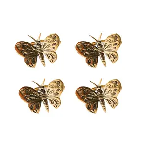 4 adet kelebek peçete halkası 1.5 inç 4 cm bronz peçete halkası doğum günü hediyesi onu ev dekor için sofra düğün dekor için