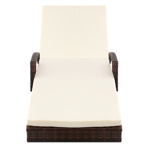 Chaise longue en rotin réglable pour extérieur, meubles de piscine - Product Image 2