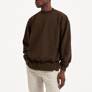 Sudadera personalizable de Algodón 100% con cuello redondo, Jersey de invierno teñido liso con logotipo bordado Digital disponible, envío DDP - Product Image 4