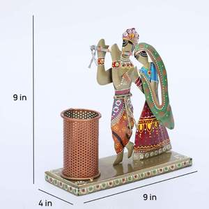 Krishna Multicolour Iron Metal <b>Pen</b> Stand for Home Decor - Product Image 2