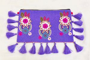 Sac à main brodé à la main de couleur personnalisée de dernière génération avec bandeau pour filles et femmes - Product Image 6