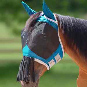 Nouveauté, masque anti-mouches pour cheval de haute qualité, logo personnalisé, respirant, en maille, équipement d'extérieur, masque anti-mouches pour l'équitation - Product Image 3