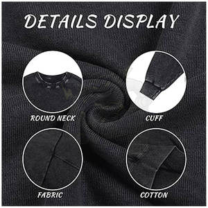 Sweatshirts d'été à logo personnalisé OEM Sweatshirts unisexes 100% coton à col rond Pullover Blank Plain Hoodies Sweatshirts Hommes Oversize - Product Image 6