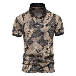 2023 hommes à manches courtes pour Polo nouveau haut tendance tricoté Polyester Sublimation imprimé col T-Shirts - Product Image 2