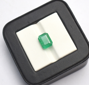 พลอยมรกตธรรมชาติ5กะรัตรูปแปดเหลี่ยม11X8มม. สีเขียวมรกตอัญมณีสีเขียวมรกตแบบหลวมได้รับการรับรองจาก Zambian Emerald - Product Image 5
