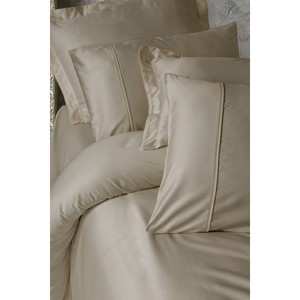 Juego de Funda Nórdica de Satén Sedoso de Algodón Beige King de 4 Piezas con Técnica de Tejido Cálido para Cama de Hogar, Sueño y Bodas, También Disponible en Twin y Individual de 3 Piezas - Product Image 3