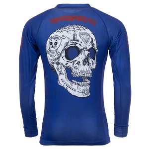 เสื้อแรชการ์ดผ้าทนทานพิมพ์ลายแบบกำหนดเอง แห้งเร็ว ระบายอากาศได้ดี ป้องกันแบคทีเรีย พร้อมเทคโนโลยีการพิมพ์แบบรีดร้อน - Product Image 5