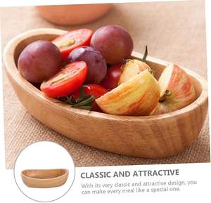 Bol en bois de manguier ovale durable d'origine éthique et fabriqué à la main pour un usage quotidien-Disponible en vrac - Product Image 5