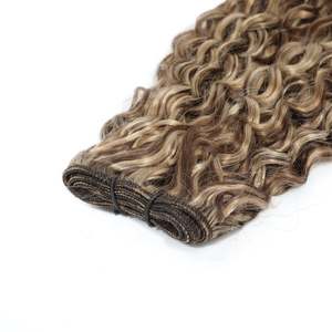 Extensions de cheveux humains brésiliens Remy Deep Wave Weft 3B # Mélange de brun châtain et blond bronzé 4/27 - Product Image 4