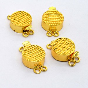 Prem Bhaya 25X16X7MM Cierre de caja floral para una/varias hebras 3 hebras 18K oro/plata antigua/componentes de joyería de cobre antiguo - Product Image 4