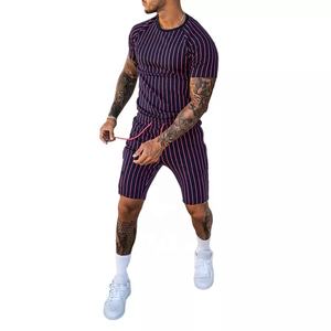 Survêtement rayé pour homme, ensembles de jogging personnalisés, ensemble court d'été pour homme, nouvelle collection 2022 - Product Image 5
