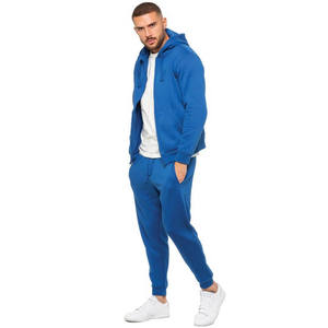 Venta al por mayor personalizado de los hombres de peso pesado de gran tamaño Zip Hoodies Jogger Sweatsuit moda estampado grueso algodón transpirable invierno flaco - Product Image 2