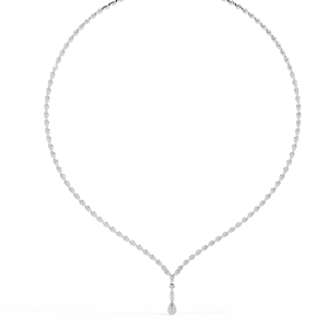 ห่วงโซ่เทนนิสเพชรสำหรับปลูกในห้องปฏิบัติการทรงกลมมีความชัดเจน VVS1 VS1สำหรับทุกเพศสีขาวทองสไตล์ชาติพันธุ์สำหรับงานแต่งงานและงานปาร์ตี้ - Product Image 1