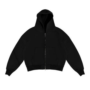 Sweat à capuche zippé pour homme en mélange de coton de qualité supérieure Impression de logo personnalisé Veste de sport à la mode pour sweat à capuche de style urbain et d'hiver - Product Image 4