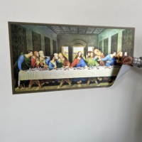 Peinture du dernier dîner de Leonardo da Vinci, matériau en polystyrène réutilisable et Durable qui maintient la Surface avec l'électricité statique