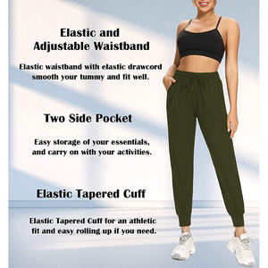 กางเกงวอร์มผ้าฝ้ายสำหรับเด็กผู้หญิงเอวกลางแบบลำลองชุดวิ่งแบบสองชิ้น - Product Image 5