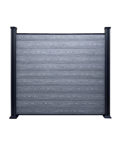 Panneau de clôture à lattes en <span class=keywords><strong>composite</strong></span> WPC de style moderne, teck <span class=keywords><strong>pour</strong></span> l'extérieur, clôture, technique lisse, <span class=keywords><strong>poteau</strong></span> en bois - Product Image 2