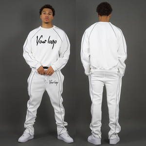 Vente en gros de combinaisons de jogging personnalisées de haute qualité pour hommes, survêtement avec logo personnalisé Oem, 100% coton respirant et léger pour l'entraînement des hommes - Product Image 4