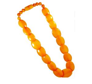 Superbe collier en résine simulée africaine vintage W Trad fait main collier multicolore avec ange écologique et bouddhisme - Product Image 2