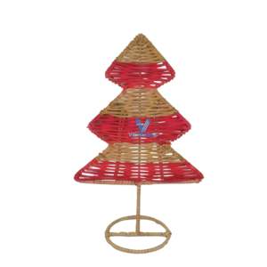 Ratán natural y algas marinas de temporada árbol de pino de Navidad hecho a mano decoración de vacaciones rústico Eco accesorios para el hogar - Product Image 5