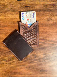 เคสใส่บัตรเครดิตทรงสี่เหลี่ยมผืนผ้าหนังถือด้วยมือขนาดเล็กน่ารักแบบตะวันตก - Product Image 6
