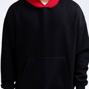 Jersey de lana de algodón 100% de gran tamaño para hombre, Sudadera con capucha en blanco, sudaderas y sudaderas de moda de estilo callejero para invierno - Product Image 5