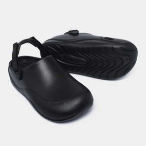 รองเท้าไม้อีวีเอสีดำใส่ได้ทั้งชายและหญิงดีไซน์แบบหัวเข็มขัดหมุนและปลายเท้าแบบปิดและนำเข้าวัสดุ IP - Product Image 2