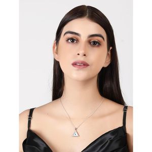 Colgante de Plata 925 con Ojo Turco y Triángulo Geométrico para Hombre y Mujer - Regalo para Hermana, Novio o Amiga - Product Image 3