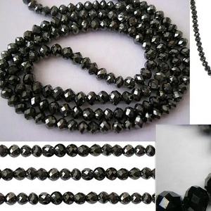 Natural Black Diamond 2-3 mm Size Excellent Cut and Clarity Faceted Round Loose <b>Stone</b> <b>Beads</b> for Jewelry - Product Image 1