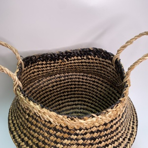 Cesta de algas marinas hecha a mano de alta calidad, organizador de ropa de nuevo diseño para baño, cocina, lavandería, el mejor precio MS207 - Product Image 5