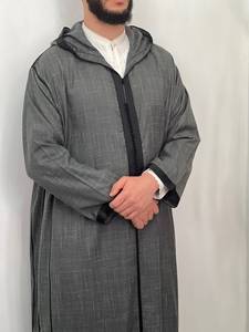 Thobe marocain pour hommes, qualité supérieure, imprimé numérique, coupe ample, polyester, anti-froissement, abaya taille XXL, vêtements faits à la main pour adultes - Product Image 3