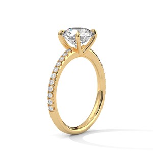 2.0ct Round Brilliant Cut CZ <b>Solitaire</b> <b>Ring</b> 925 Sterling <b>Silver</b> Engagement Band - Product Image 4