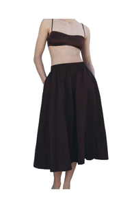 กระโปรงจีบสีน้ำตาลสำหรับผู้หญิงใส่ในสำนักงานและนอกสถานที่ลำลองสินค้าออกใหม่ - Product Image 2