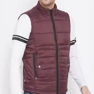 Prix usine hommes sans manches bouffant gilet veste laine gilet avec duvet remplissage chaud hiver vêtements d'extérieur fabriqué au Pakistan - Product Image 4