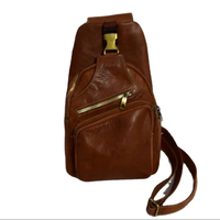 Sac de poitrine portable en cuir véritable de style vintage Marocansoul pour hommes, modèle MA toutes saisons 769