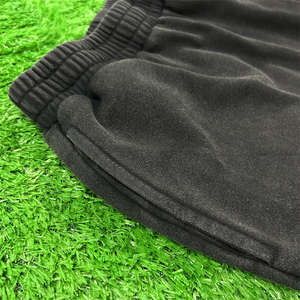 Wholesale OEM Custom 400GSM Acid <b>Washed</b> French Terry Sweatpants - Stone <b>Washed</b> Cotton Rhinestone <b>Screen</b> Printing Ready Trousers - Product Image 4