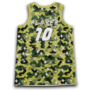 Ensemble de maillots de basket-ball 100% polyester réversibles personnalisés pour hommes, uniforme respirant à col en V, vêtements de basket-ball personnalisables - Product Image 3