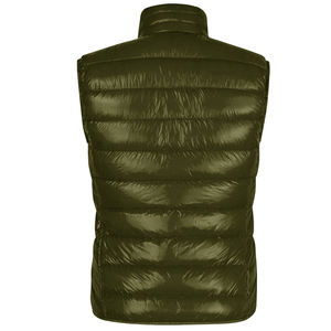 Chaleco acolchado de Naylon brillante para hombre, chaqueta sin mangas con cuello levantado, ligero, acolchado para exteriores, chaleco de tenis acolchado - Product Image 6