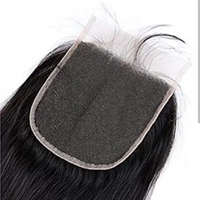 Vente en gros 100% brut 4x4 fermeture ondulée couleur naturelle cuticule alignée vague profonde temple indien extensions de cheveux humains non transformés