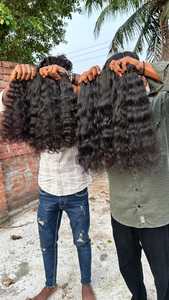 Extensiones de cabello humano rizado de trama de alta calidad Extensiones de cabello no humano Suave y natural - Product Image 5