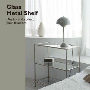 Estante de exhibición de vidrio de triple nivel, accesorio al por menor, venta al por mayor - Product Image 5