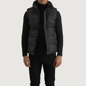 Blouson sans manches d'hiver 2025 pour homme, design décontracté surdimensionné, logo frontal, tissu respirant et écologique en nylon/polyester - Product Image 2