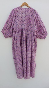 Robe longue à imprimé floral, robe longue, robe de soirée, robe en coton à col fermé pour femmes du fabricant et exportateur indien - Product Image 3