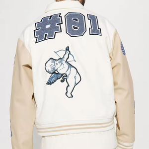 High Quality <b>Men</b> Varsity <b>Jacket</b> <b>Slim</b>-<b>Fit</b> College Fashion Design Stylish Eco-Friendly Canvas Stand Collar Front Logo - Product Image 2