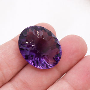 Acheter 100% véritable naturel 26mm x 21mm 43 cts forme ovale violet améthyste pierre précieuse en vrac pour la fabrication de bijoux au prix de gros - Product Image 4