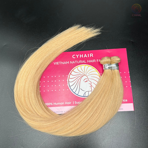 Extensions de cheveux humains droits naturels vietnamiens de qualité de luxe #24 couleur Double Drawn Extensions de cheveux Genius trame 20 pouces - Product Image 5